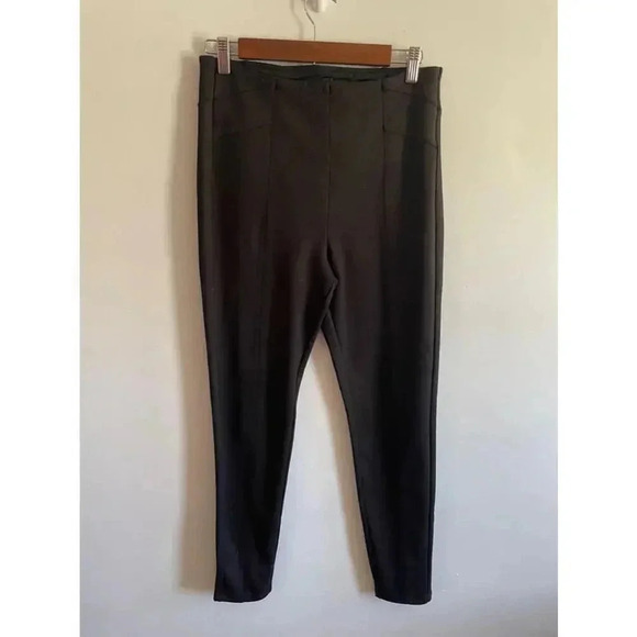 Women's Liverpool Los Angeles Black Straight Leg Snakeskin Legging Pants Size 10 - Picture 1 of 11